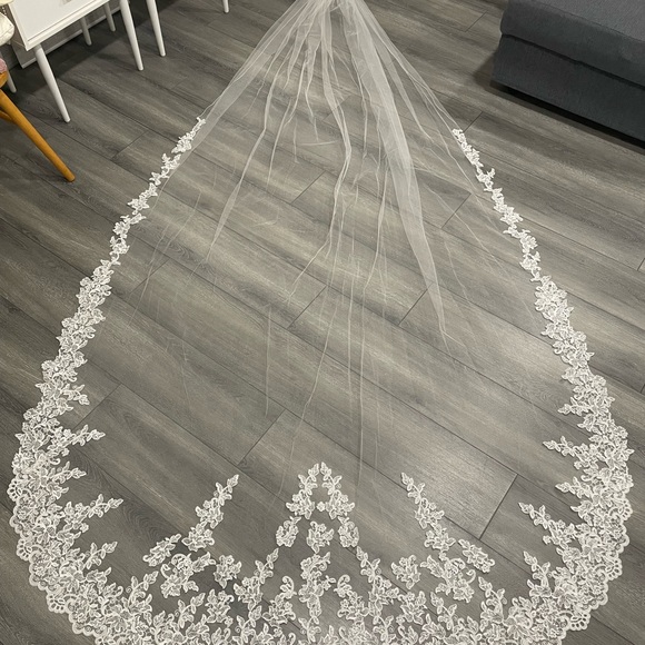 Cathedral Lace Bridal Veil - New With Tag ✨ main image 7